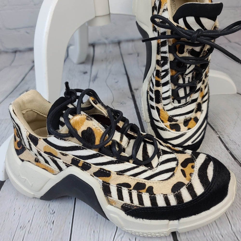 MARK NASON Leopard and Zebra Print Sneaker
